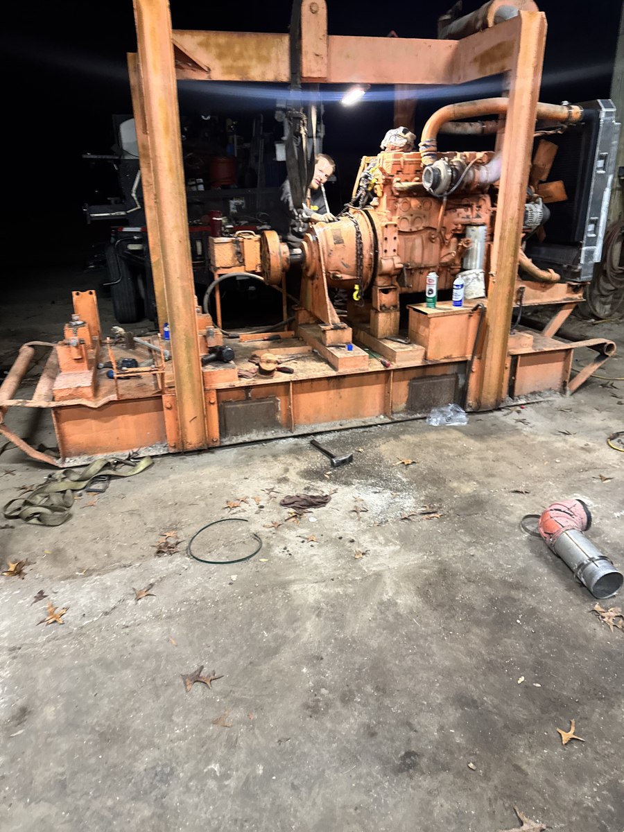 Jet pump unit before restoration, rusted